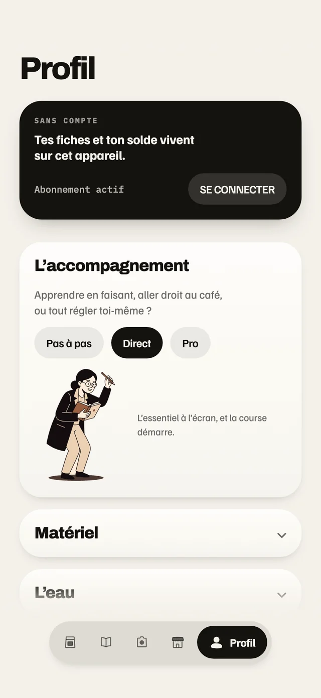 Le profil, l’accompagnement « direct » et son personnage